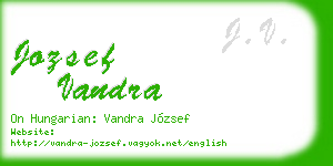 jozsef vandra business card