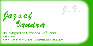 jozsef vandra business card